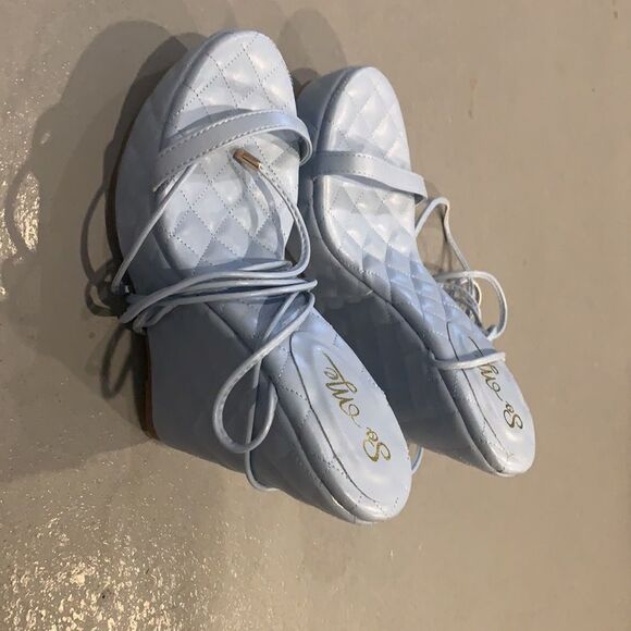 🎉1 hr sale 🎉Wedge blue shoes🌷NEW - Picture 7 of 10